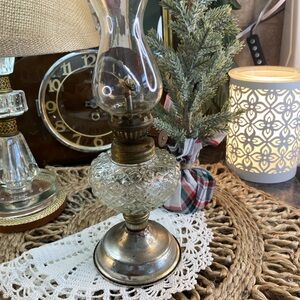 Vintage Glass Oil Lamp